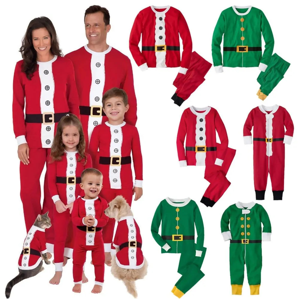 Santa and Elf Matching Pajamas
