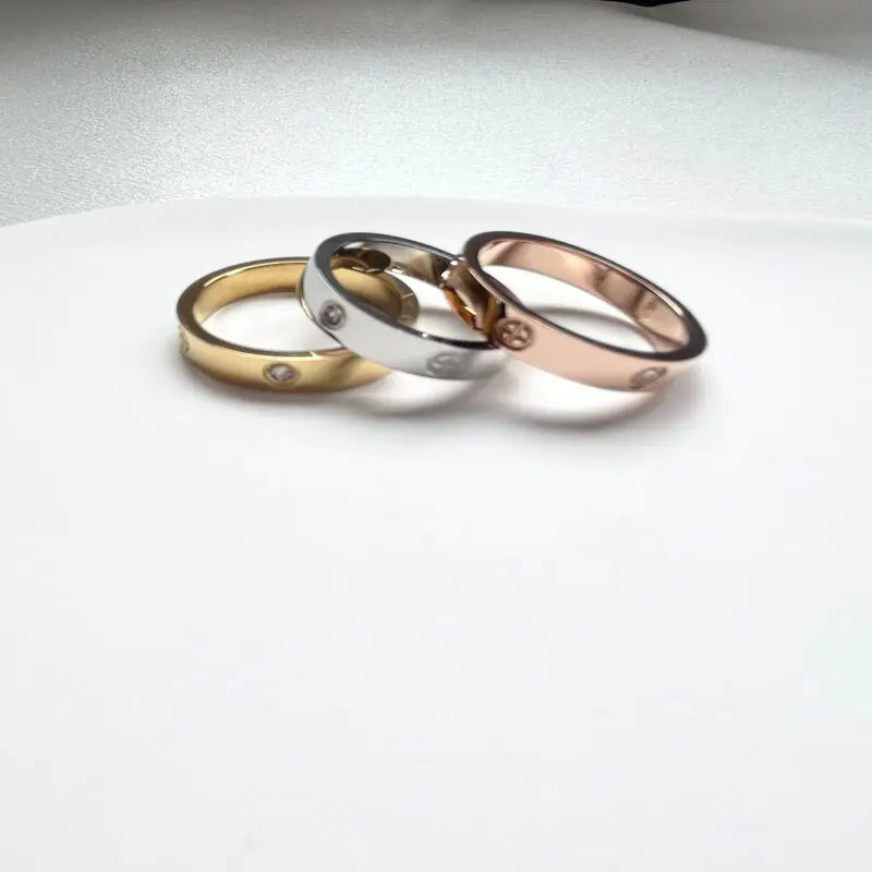 LOVE Stainless Steel Rings