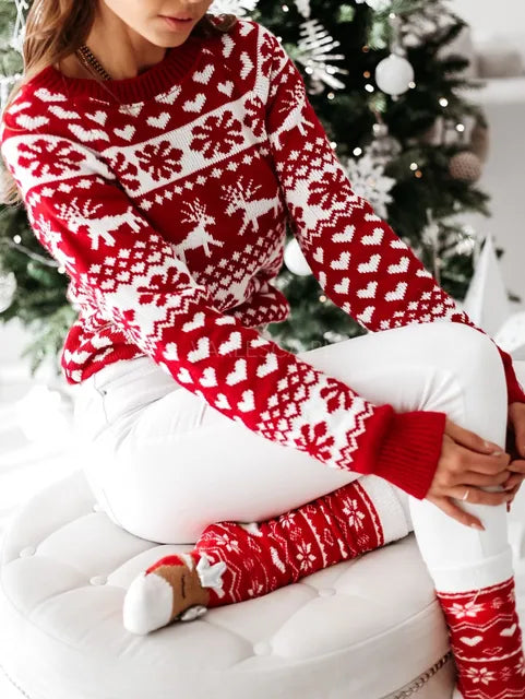 Christmas Reindeer Crewneck Sweater