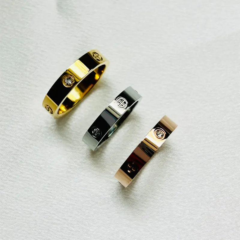 LOVE Stainless Steel Rings