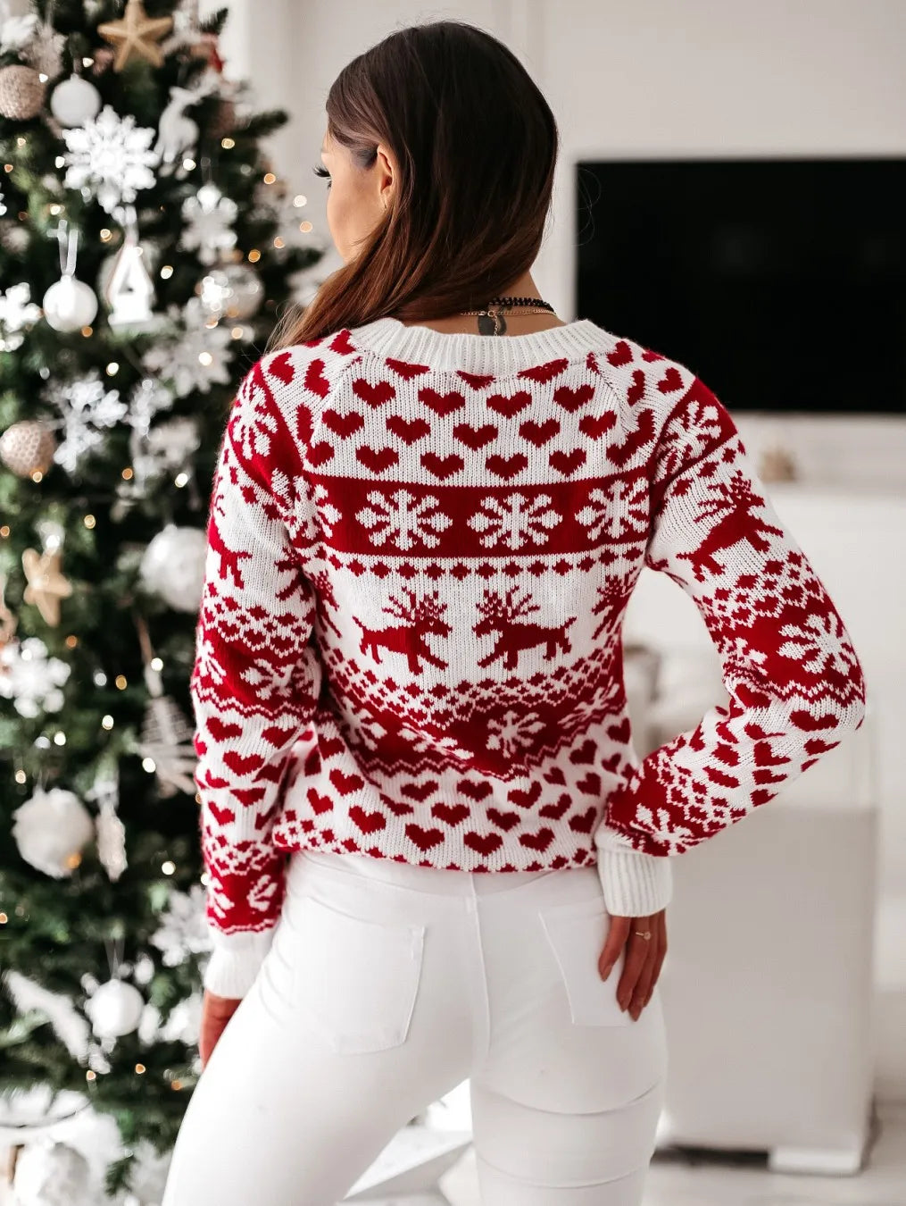 Christmas Reindeer Crewneck Sweater