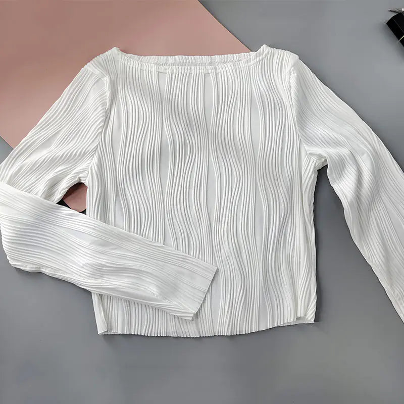 Long Sleeve Wavy Top