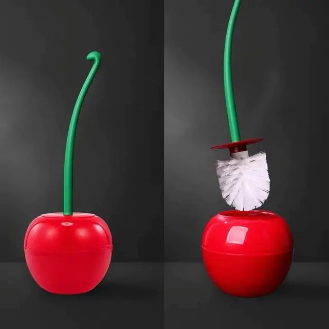 Cherry Shape Toilet Brush Holder Set