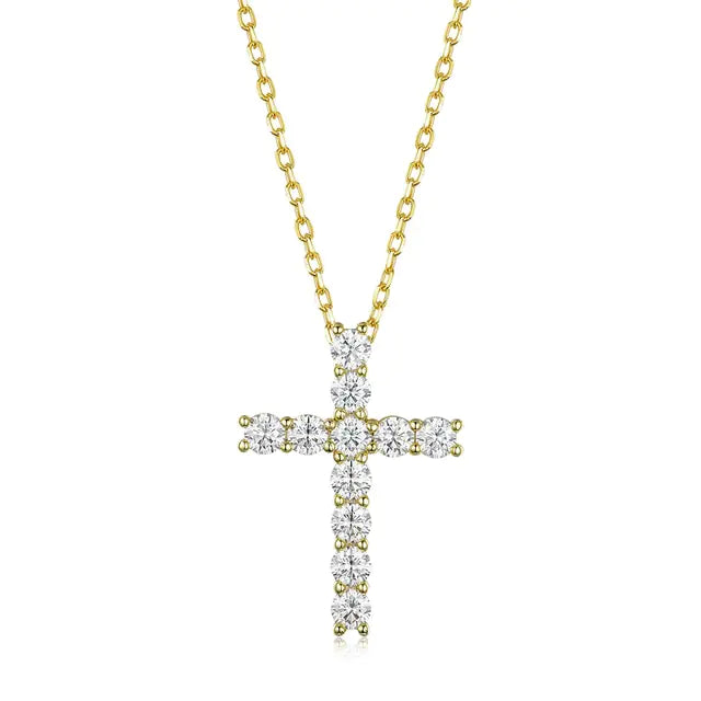 Moissanite Cross Pendant