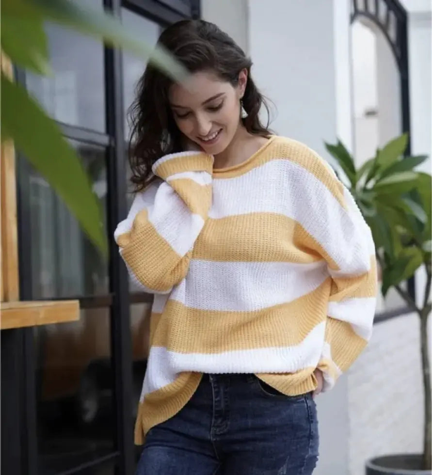 Striped Color Block Sweater