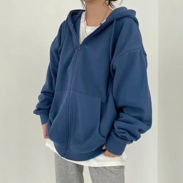 Zip Up Hooded Sweatshirt