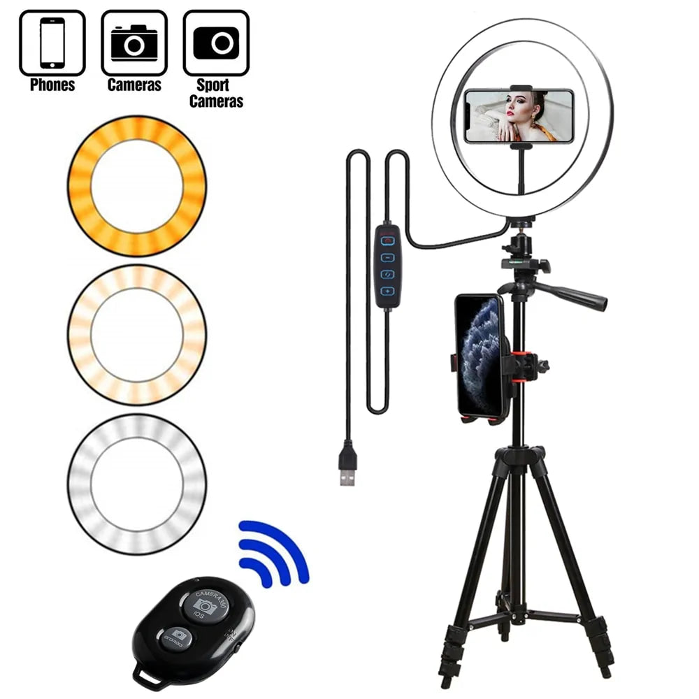 Bluetooth Tripod and Ring Light