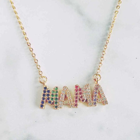 Multi Color Mama Necklace