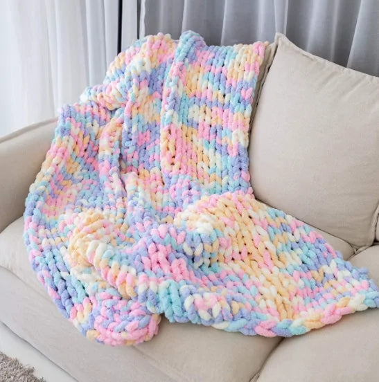 Chunky Knitted Blanket