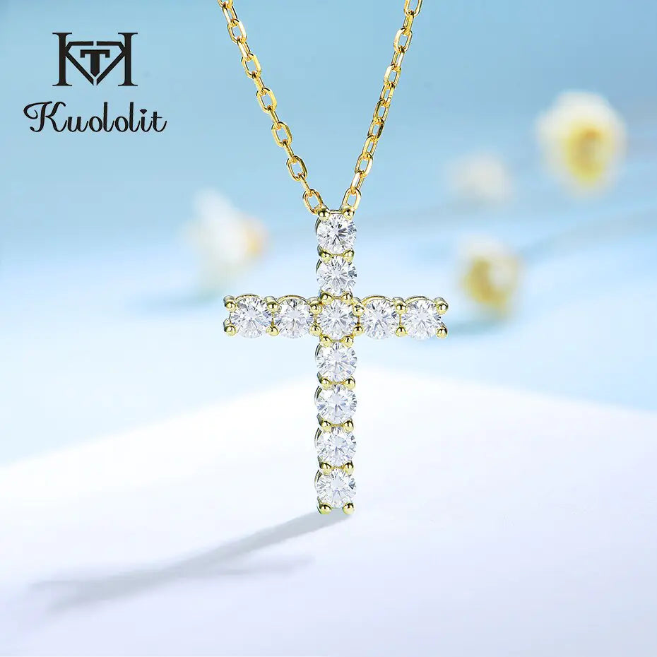 Moissanite Cross Pendant