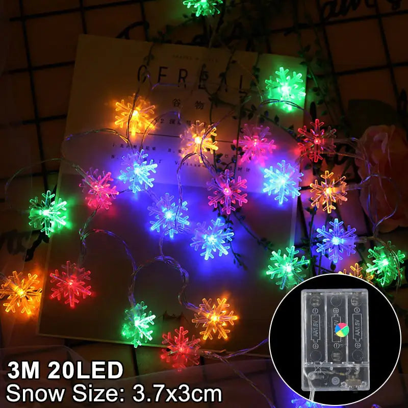 LED Snowflake Christmas Lights