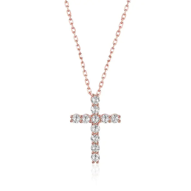 Moissanite Cross Pendant