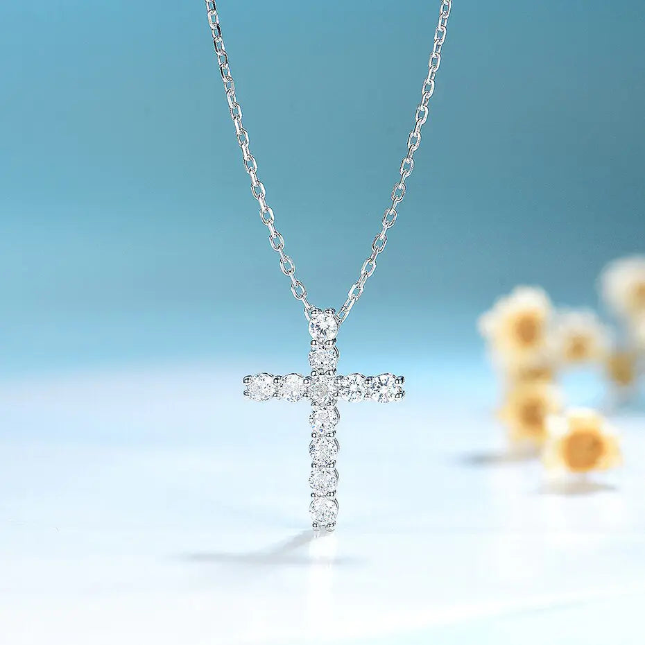 Moissanite Cross Pendant