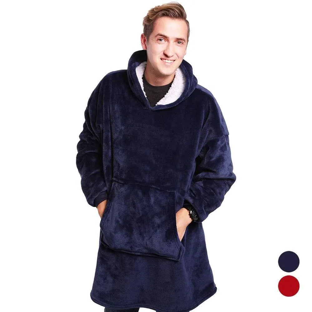 Fleece Sherpa Blanket with Sleeves