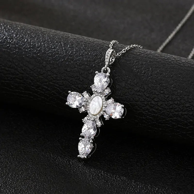 Royal Cross Crystal Necklace